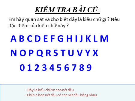 Bài giảng Mỹ thuật Khối 6 - Bài 26: Vẽ trang trí Kẻ chữ in hoa, nét thanh nét đậm - Năm học 2019-2020 - Chiêu Thu Trang