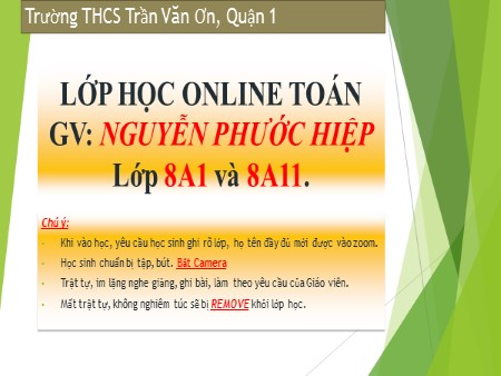 Bài giảng Toán 8 - Chương IV: Bất phương trình bậc nhất một ẩn - Nguyễn Phước Hiệp