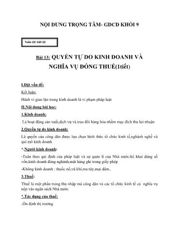 Giáo án Giáo dục công dân Khối 9 - Bài 13+14