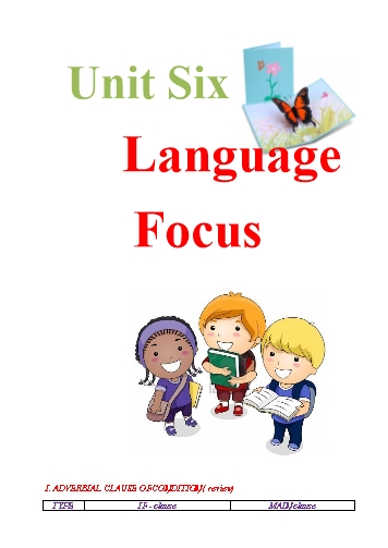 Giáo án ôn tập English 9 - Unit 6: Language focus - Lesson 4: Read