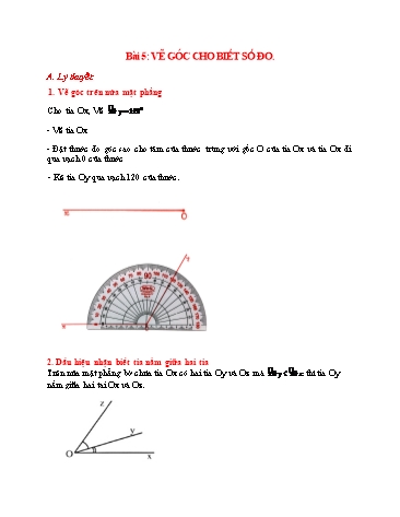 Giáo án ôn tập Hình học Lớp 6 - Bài 5+6