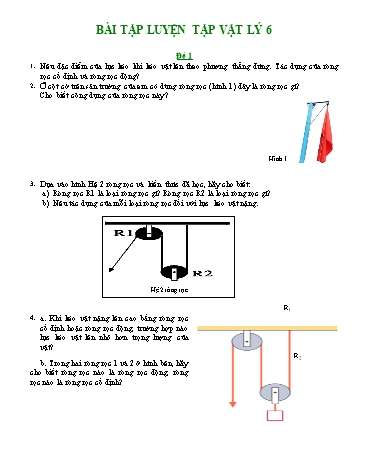 2 Đề ôn tập môn Vật lý Lớp 6