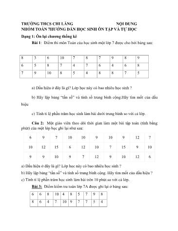 4 Dạng bài tập ôn tập môn Toán Lớp 7 - Trường THCS Chi Lăng