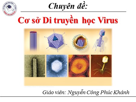 Bài giảng Cơ sở di truyền học Virus - Nguyễn Công Phúc Khanh