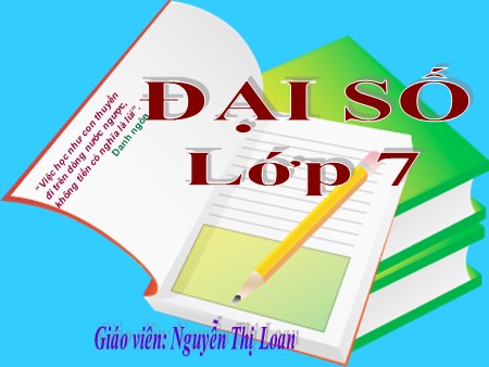 Bài giảng Đại số 7 - Tiết 60: Cộng,trừ đa thức một biến