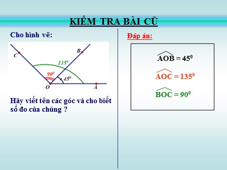 Bài giảng Hình học 6 - Tuần 22, Bài 5: Vẽ góc cho biết số đo