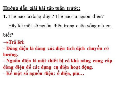Bài giảng theo chủ đề Vật lý 7 - Chủ đề 18: Chất dẫn điện và chất cách điện. Dòng điện trong kim loại
