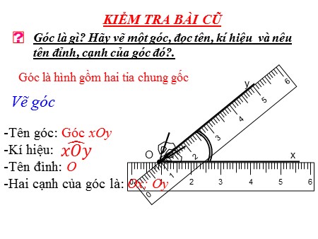Bài giảng Toán 6 - Bài 3: Số đo góc