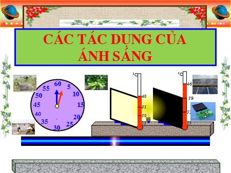 Bài giảng Vật lý 9 - Bài: Các tác dụng của ánh sáng