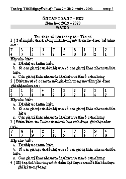 Đề cương ôn tập học kì 2 môn Toán Lớp 7 - Năm học 2019-2020 - Trường THCS Nguyễn Huệ