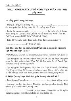 Đề cương ôn tập kiến thức môn Lịch sử Lớp 6 - Bài 22 đến 24