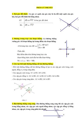 Đề cương ôn tập lý thuyết Hình học 7