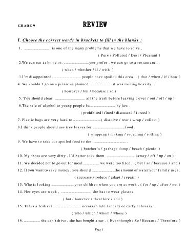 Đề kiểm tra Tiếng Anh Khối 9