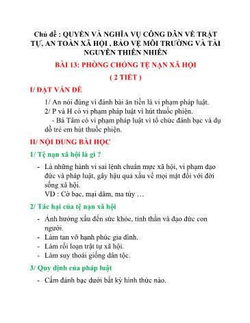 Giáo án Giáo dục công dân Lớp 8 - Bài 13 đến 15