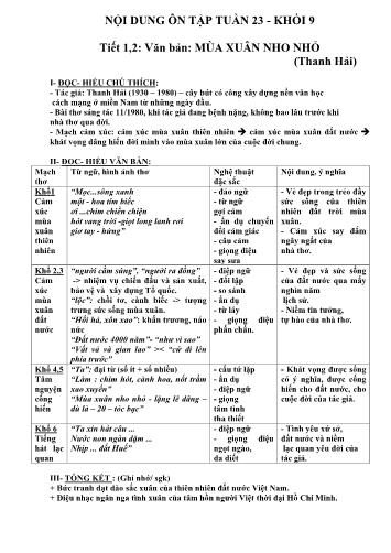 Giáo án ôn tập Ngữ văn 9 - Tuần 23