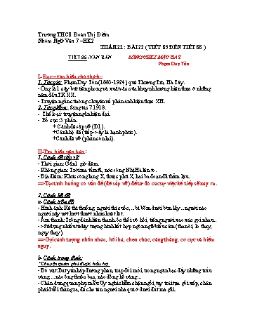 Giáo án ôn tập Ngữ văn Lớp 7 - Tuần 22 - Trường THCS Đoàn Thị Điểm