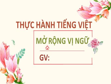 Bài giảng Ngữ Văn 6 - Thực hành tiếng việt: Mở rộng vị ngữ