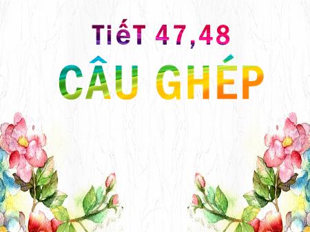 Bài giảng Ngữ Văn 9 - Bài 11: Câu ghép (Tiết 47+48)