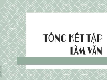 Bài giảng Ngữ Văn 9 - Bài 22: Tổng kết tập làm văn