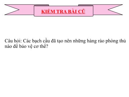 Bài giảng Sinh học 8 - Bài 15: Đông máu và nguyên tắc truyền máu