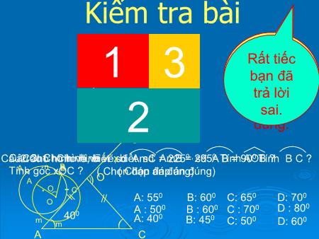 Bài giảng Toán 9 - Góc nội tiếp
