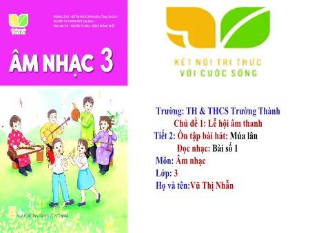 Bài giảng Âm nhạc 3 (Kết nối tri thức) - Chủ đề 1: Lễ hội âm thanh - Tiết 2 - Vũ Thị Nhẫn
