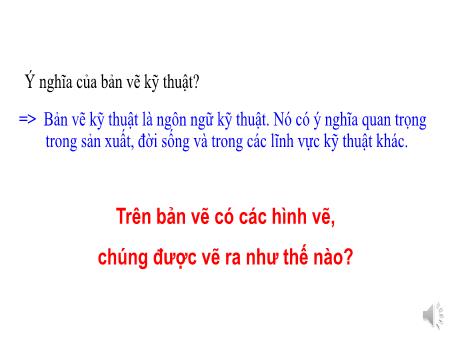 Bài giảng Công nghệ 8 - Bài 2: Hình chiếu vuông góc