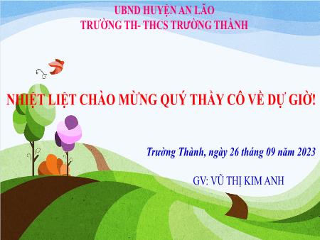 Bài giảng Hóa học 9 - Bài 3: Mol và tỉ khối chất khí - Năm học 2023-2024 - Vũ Thị Kim Anh