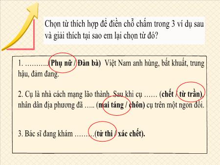 Bài giảng Ngữ Văn 8 - Thực hành tiếng việt: Sắc thái từ ngữ