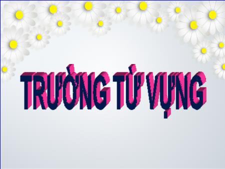 Bài giảng Ngữ Văn 8 - Trường từ vựng (Tiết 7)