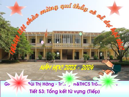 Bài giảng Ngữ Văn 9 - Tiết 53: Tổng kết từ vựng (Tiếp) - Bùi Thị Hồng