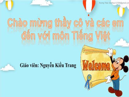 Bài giảng Tiếng Việt 1 (Kết nối tri thức) - Bài 21: Hồ Gươm - Nguyễn Kiều Trang