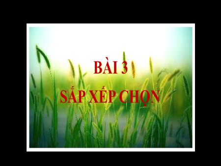 Bài giảng Tin học 7 - Bài 3: Sắp xếp chọn