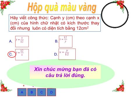 Bài giảng Toán 7 - Chương II - Bài 3: Đại lượng tỉ lệ nghịch