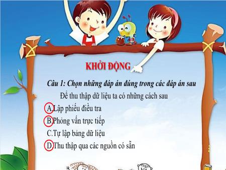 Bài giảng Toán Lớp 8 - Bài 2: Mô tả và biểu diễn dữ liệu trên các bảng, biểu đồ