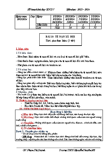 Giáo án Giáo dục công dân 7 - Tuần 24+25+26 - Năm học 2024-2025 - Phạm Thị Quỳnh